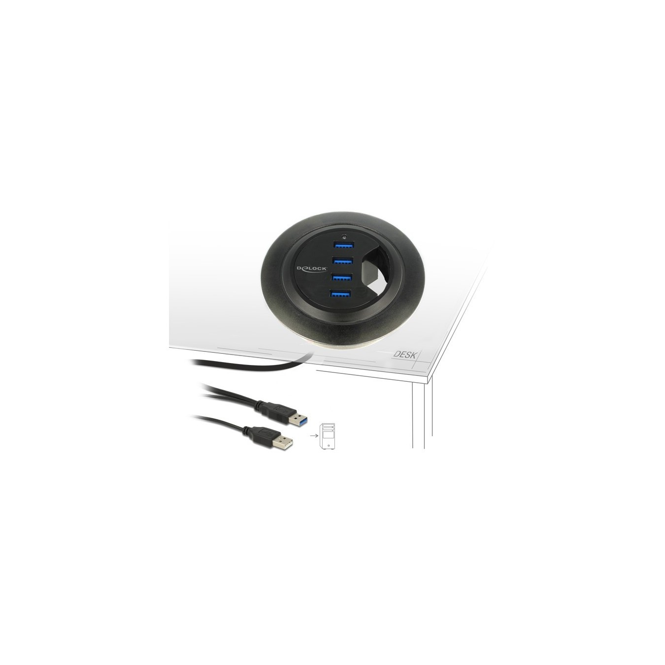 DELOCK Desk Hub 4-Port USB 3.0 — Buy in Cyprus with Fast Delivery