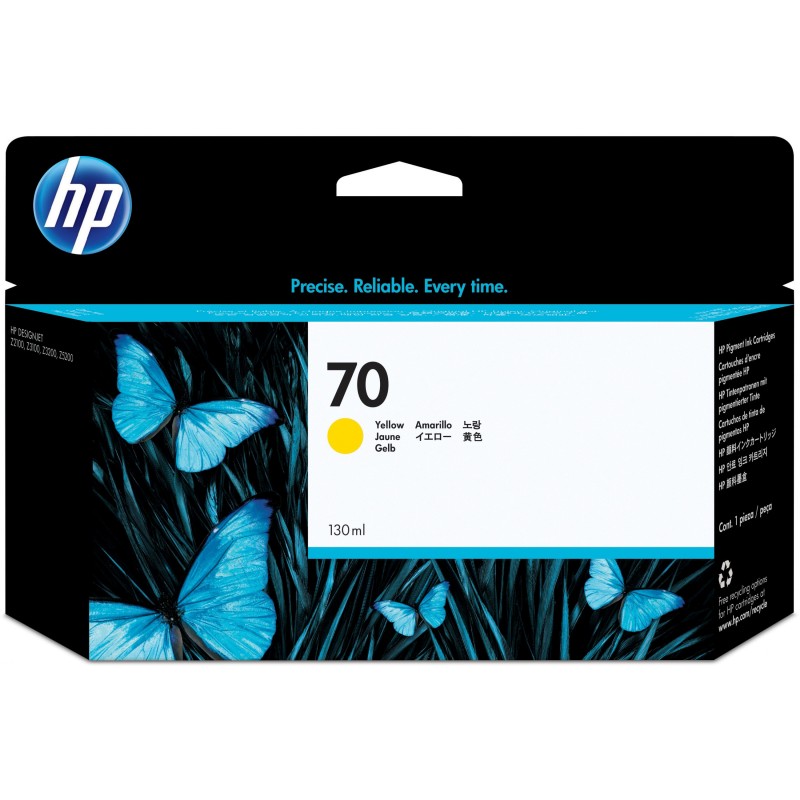 Buy HP 70 original Ink cartridge - C9454A - Yellow, 130ml, 1-pack in Cyprus, Nicosia, Limassol, Larnaka, Pafos