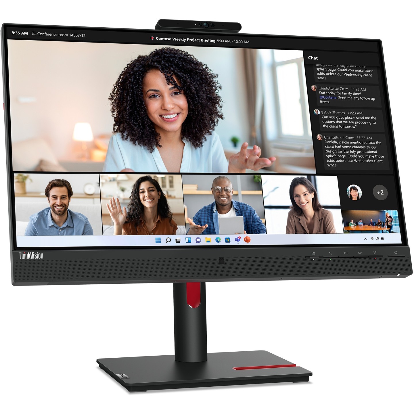 Lenovo ThinkVision T24mv-30 23.8" IPS FHD 75Hz 4ms Webcam Monitor - 63D7UAT3UK (Boxed) — Buy in Cyprus with Fast Delivery