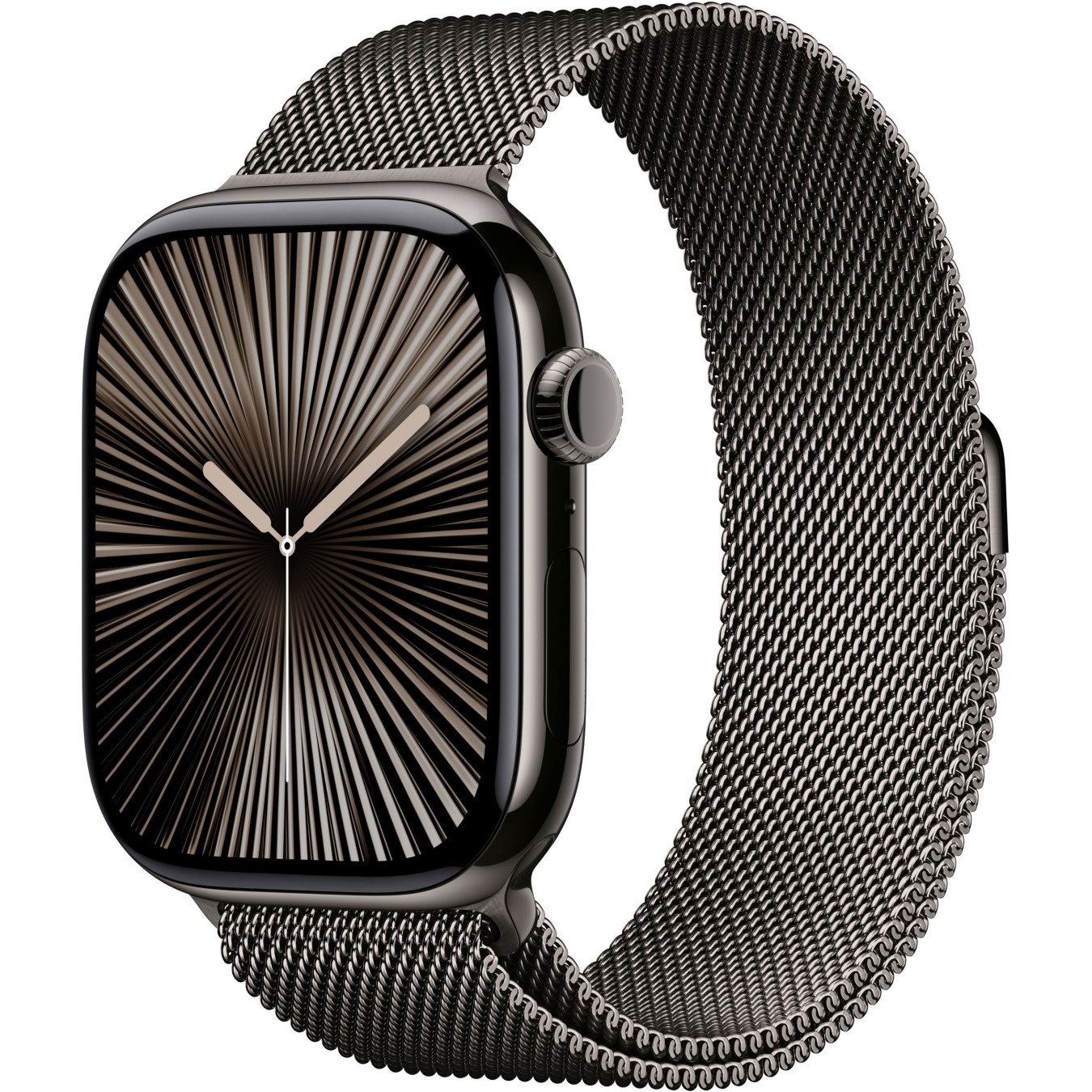 APPLE Watch Series 10 GPS + Cellular 46mm Slate Titanium Case with Slate Milanese Loop - M L