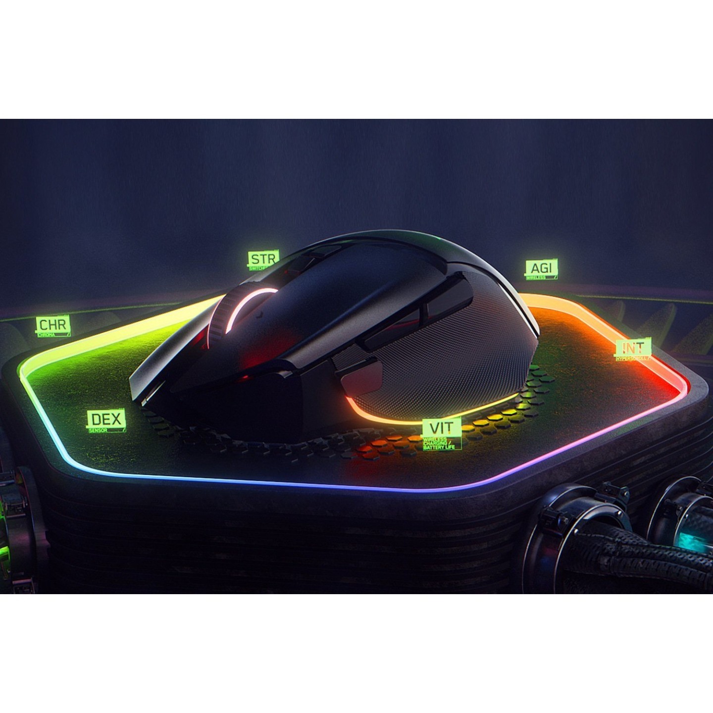 Razer Basilisk V3 Pro Wireless Gaming Mouse - Black, 30000 DPI, Tri-Mode, 11 Buttons (Boxed)