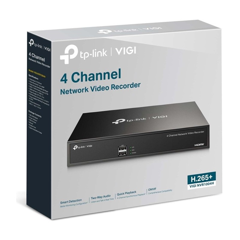 Buy TP-Link Omada IPCam VIGI - NVR1004H - 4-Channel PoE NVR in Cyprus, Nicosia, Limassol, Larnaka, Pafos