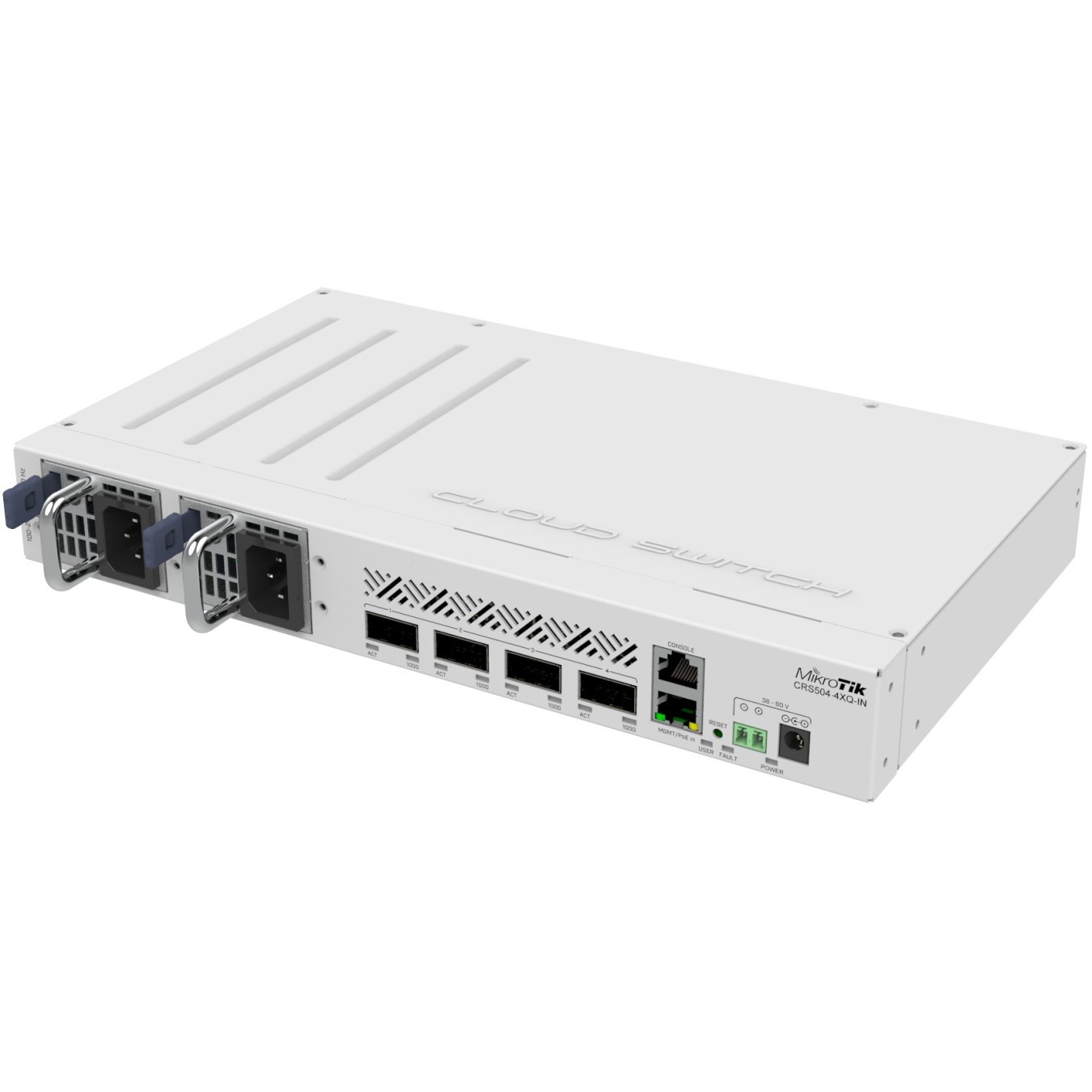 MikroTik Router Switch - CRS504-4XQ-IN - 16P+4, QSFP28, Rackmount — Buy in Cyprus with Fast Delivery
