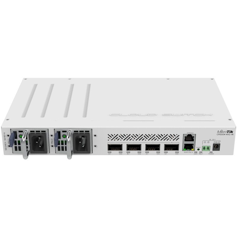 Buy MikroTik Router Switch - CRS504-4XQ-IN - 16P+4, QSFP28, Rackmount in Cyprus, Nicosia, Limassol, Larnaka, Pafos