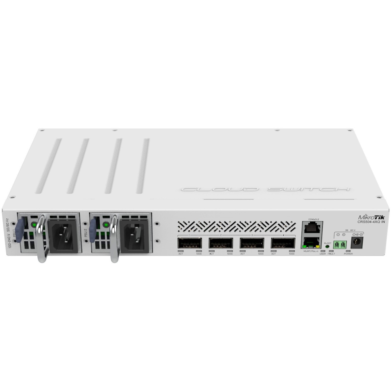 MikroTik Router Switch - CRS504-4XQ-IN - 16P+4, QSFP28, Rackmount — Buy in Cyprus with Fast Delivery
