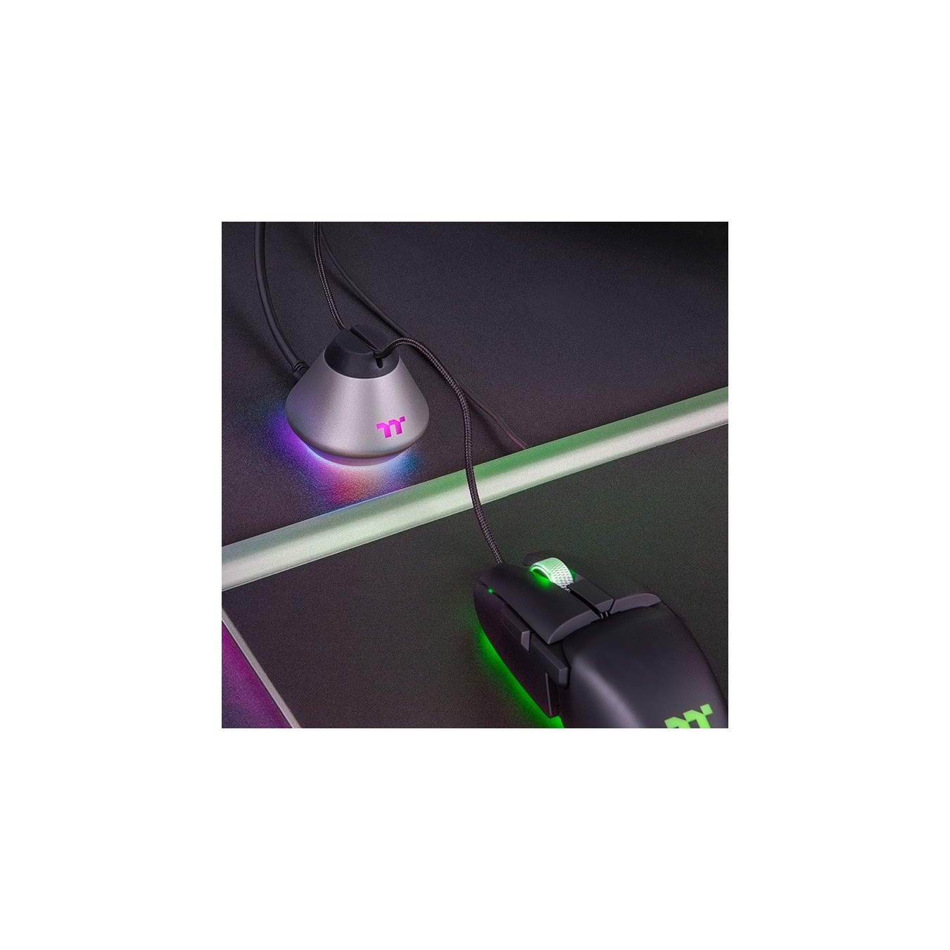 Thermaltake ARGENT MB1 RGB Gaming Mouse Bungee - MB1 - RGB lighting (RGB LED), desk accessory