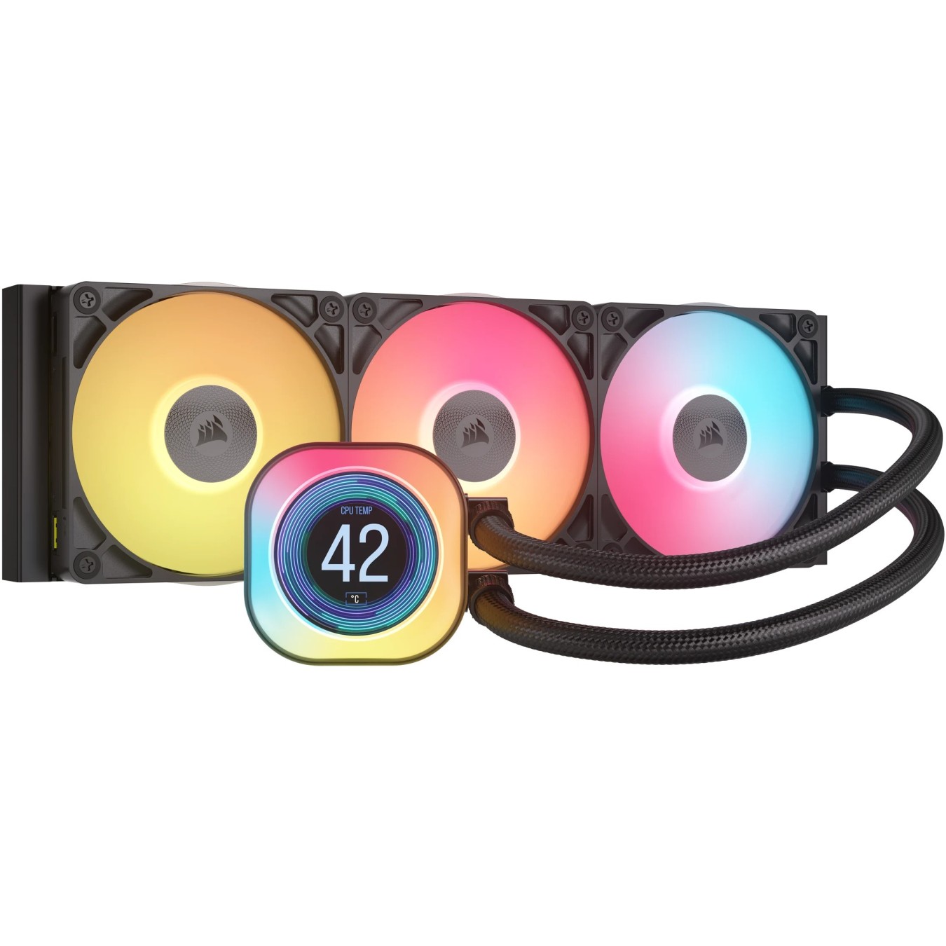 K CORSAIR WAK iCUE LINK TITAN 360 RX LCD AIO 360mm - 360RX LCD - 3x120mm PWM Fans — Buy in Cyprus with Fast Delivery
