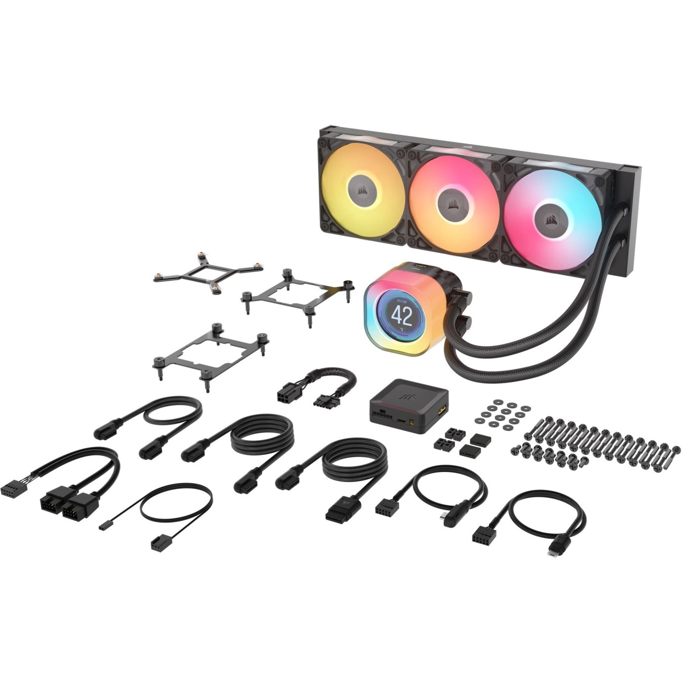 K CORSAIR WAK iCUE LINK TITAN 360 RX LCD AIO 360mm - 360RX LCD - 3x120mm PWM Fans — Buy in Cyprus with Fast Delivery