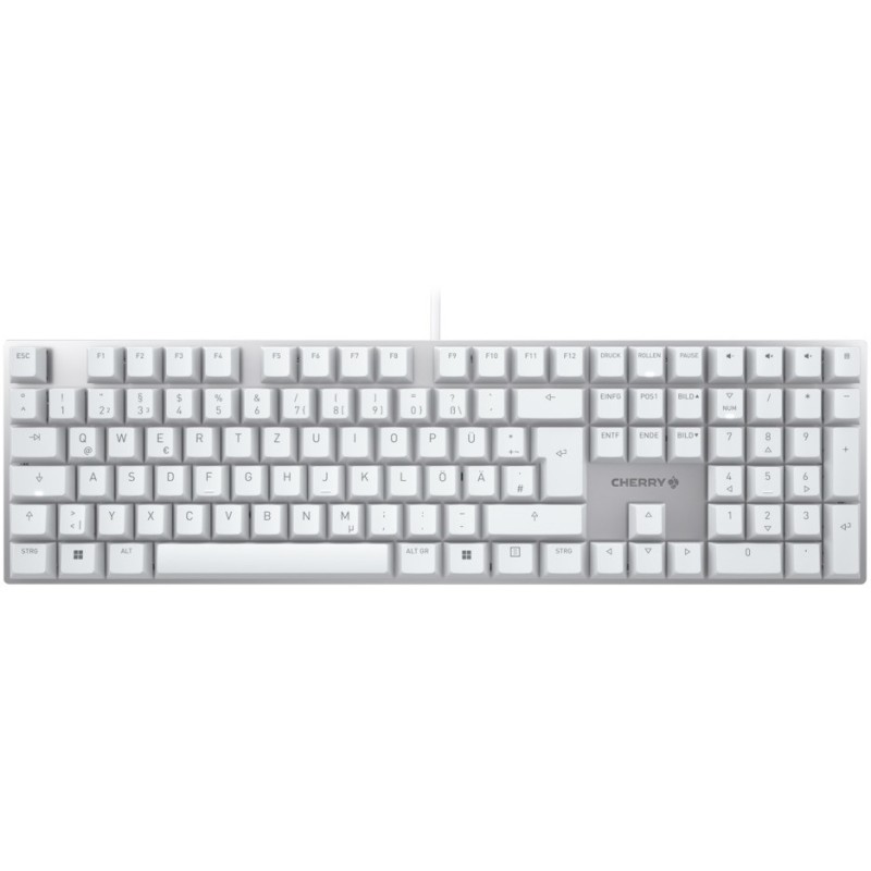 Buy Cherry Keyboard KC 200 MX MX2A - MX2A - White & Silver, Brown Switch in Cyprus, Nicosia, Limassol, Larnaka, Pafos