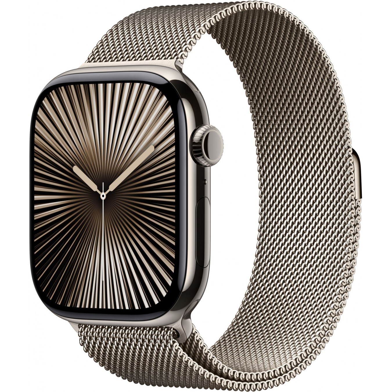 APPLE Watch Series 10 GPS + Cellular 46mm Natural Titanium Case with Natural Milanese Loop - M L