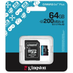 Buy Kingston Canvas Go Plus Gen4 64GB microSDXC - U3 V30 with Adapter in Cyprus, Nicosia, Limassol, Larnaka, Pafos