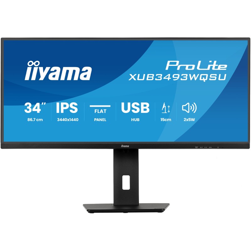 Buy IIYAMA 34-inch Ultrawide IPS Monitor - XUB3493WQSU-B6 - 3440x1440, 120Hz, 21:9 in Cyprus, Nicosia, Limassol, Larnaka, Pafos