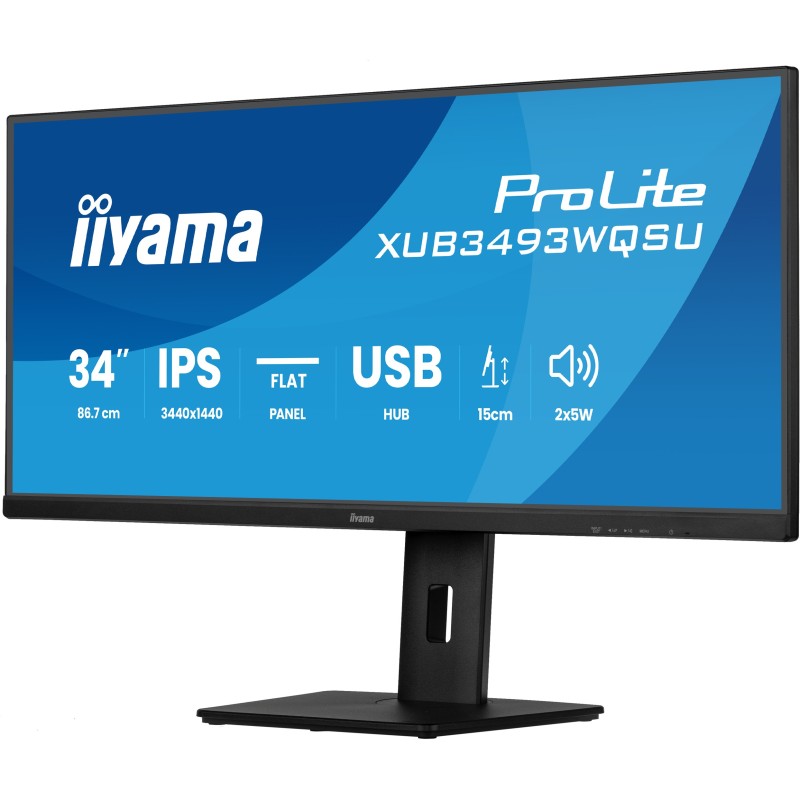 Buy IIYAMA 34-inch Ultrawide IPS Monitor - XUB3493WQSU-B6 - 3440x1440, 120Hz, 21:9 in Cyprus, Nicosia, Limassol, Larnaka, Pafos