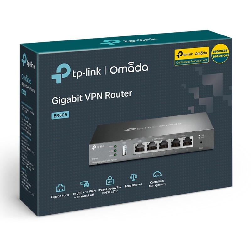 Buy Router TP-LINK TL-R605 - TL-R605 - Ethernet-WAN, Omada Compatible in Cyprus, Nicosia, Limassol, Larnaka, Pafos
