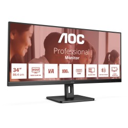 Buy 34-inch Ultrawide Monitor - U34E2M - 3440x1440, 100Hz, DP, 2xHDMI, 4ms, Black in Cyprus, Nicosia, Limassol, Larnaka, Pafos