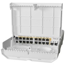 MikroTik CRS318-16P-2S+OUT - CRS318-16P-2S+OUT - 16x PoE, 2x 10G SFP+ uplinks, Smart Web-managed