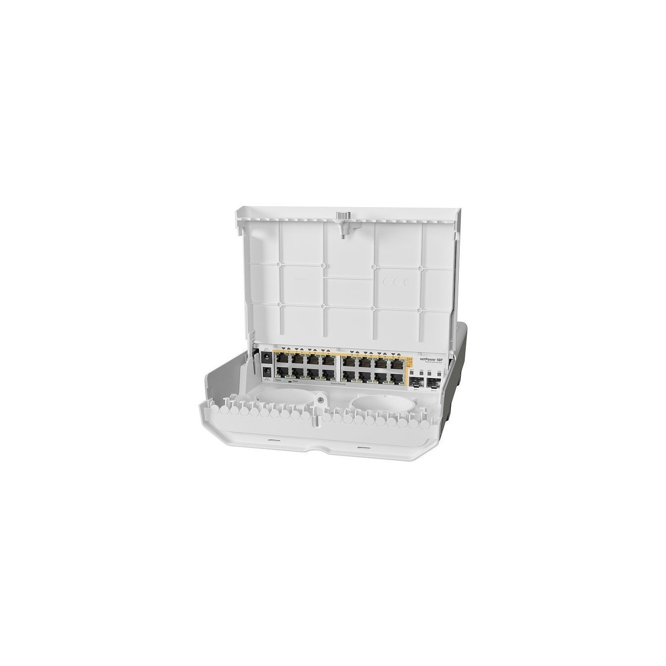 MikroTik CRS318-16P-2S+OUT - CRS318-16P-2S+OUT - 16x PoE, 2x 10G SFP+ uplinks, Smart Web-managed