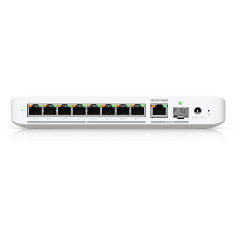 Ubiquiti USW-Flex 2.5G 8-Port PoE Switch - USW-Flex-2.5G-8-PoE - 8x PoE, 2.5G Multi-Gig, Fanless, Smart Managed