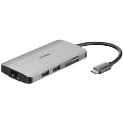 Buy USB-C HUB 8-Port D-Link - DUB-M810 - HDMI 4K, 3x USB 3.0, SD/microSD, USB-C,... in Cyprus, Nicosia, Limassol, Larnaka, Pafos