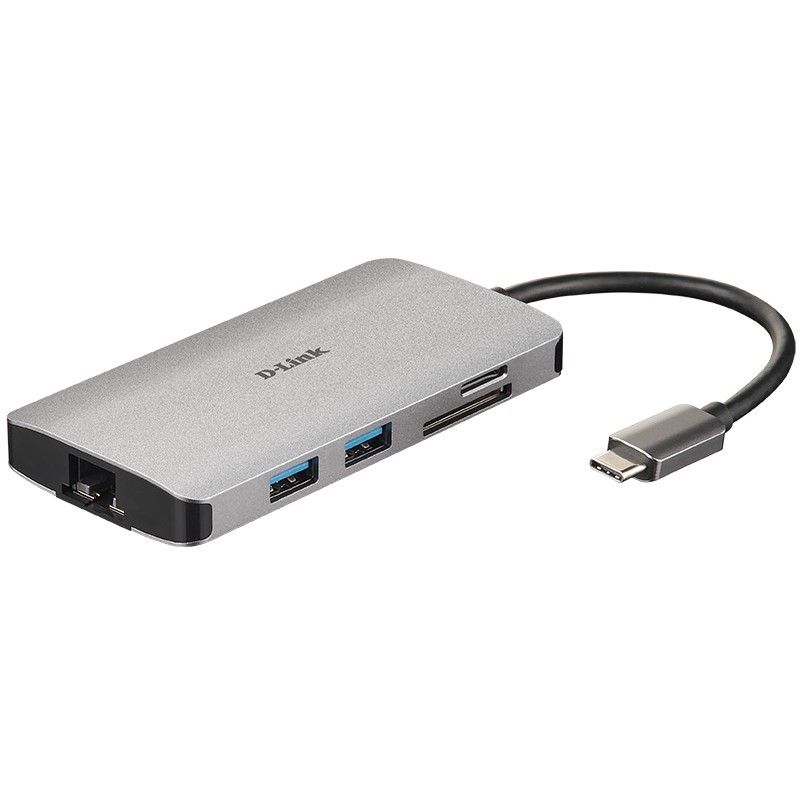 Buy USB-C HUB 8-Port D-Link - DUB-M810 - HDMI 4K, 3x USB 3.0, SD/microSD, USB-C,... in Cyprus, Nicosia, Limassol, Larnaka, Pafos