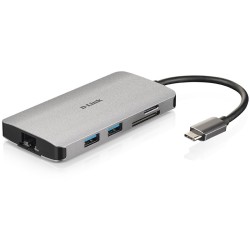 Buy USB-C HUB 8-Port D-Link - DUB-M810 - HDMI 4K, 3x USB 3.0, SD/microSD, USB-C,... in Cyprus, Nicosia, Limassol, Larnaka, Pafos