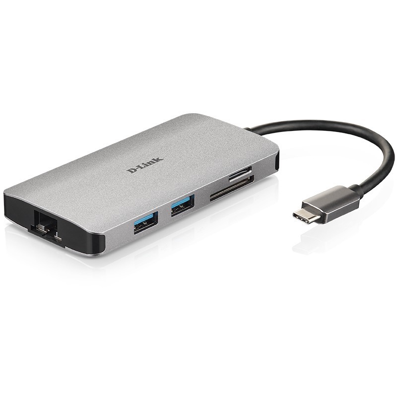Buy USB-C HUB 8-Port D-Link - DUB-M810 - HDMI 4K, 3x USB 3.0, SD/microSD, USB-C,... in Cyprus, Nicosia, Limassol, Larnaka, Pafos