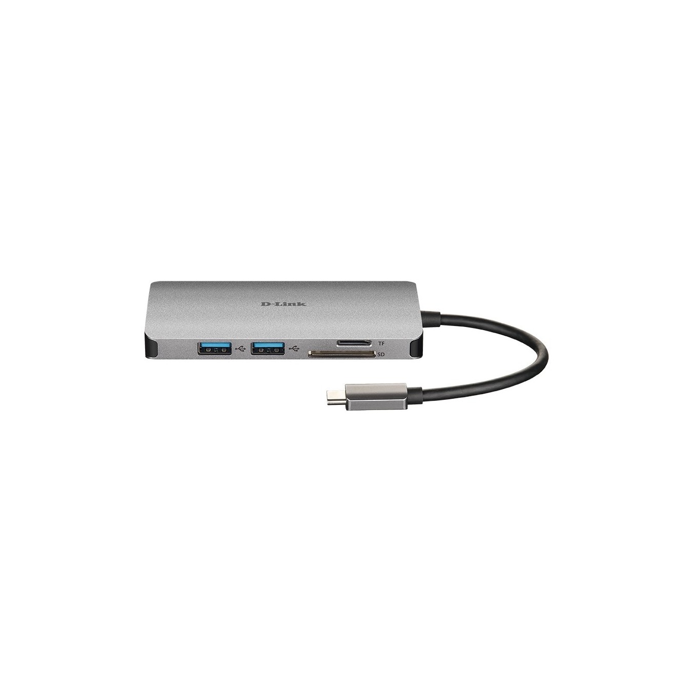 USB-C HUB 8-Port D-Link - DUB-M810 - HDMI 4K, 3x USB 3.0, SD/microSD, USB-C, Gigabit LAN, Grey