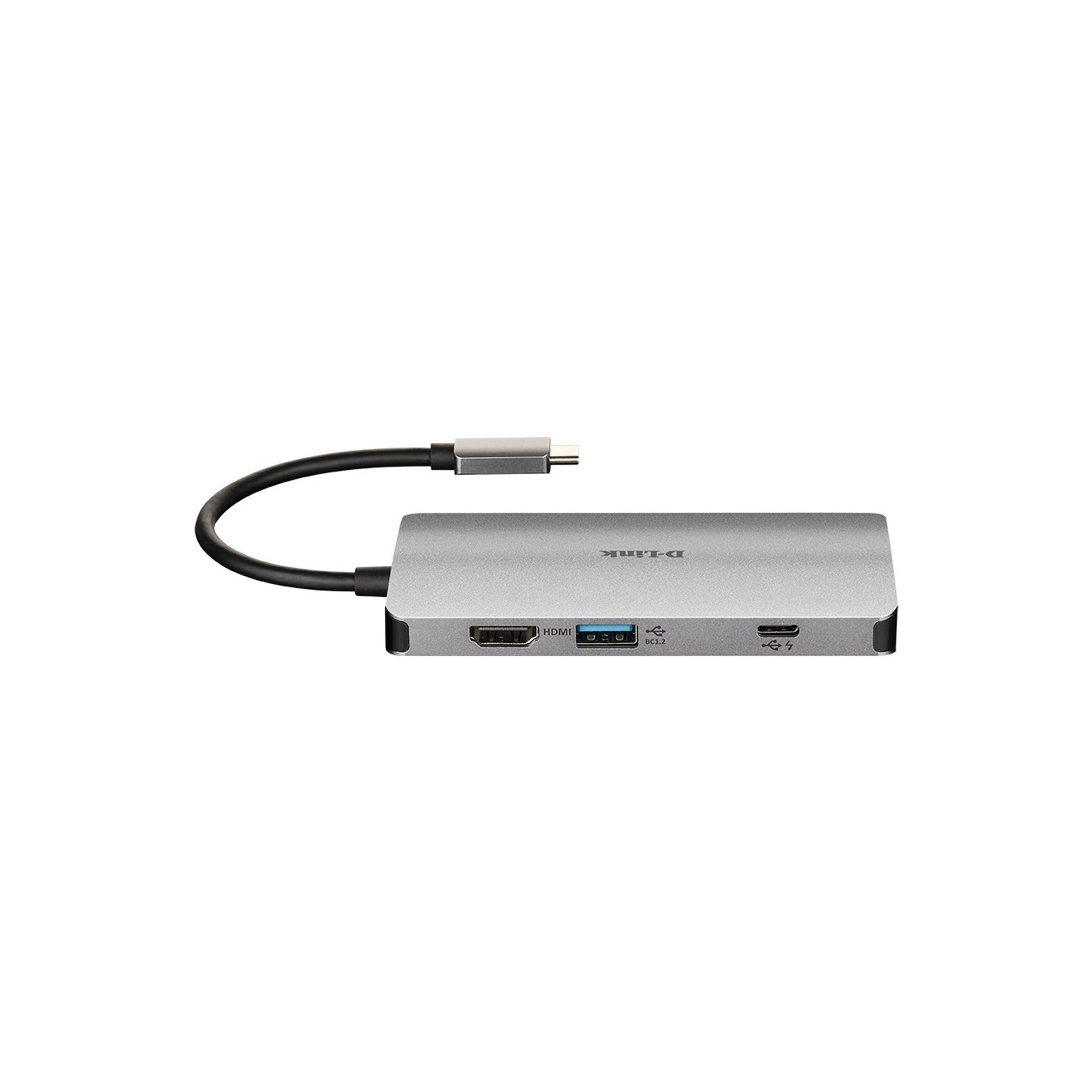 USB-C HUB 8-Port D-Link - DUB-M810 - HDMI 4K, 3x USB 3.0, SD/microSD, USB-C, Gigabit LAN, Grey