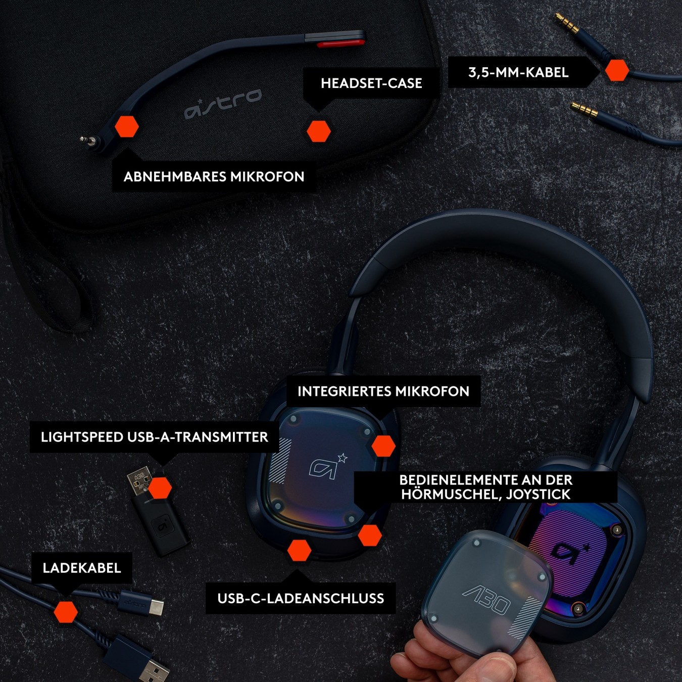 Logitech A30 - A30 - Navy Red, Over-ear USB Headset — Buy in Cyprus with Fast Delivery