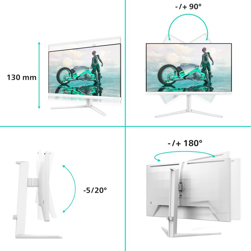 Buy Philips 27M2N3501PA Quad HD Display - 27M2N3501PA - White, 27-inch, 2560x1440 in Cyprus, Nicosia, Limassol, Larnaka, Pafos