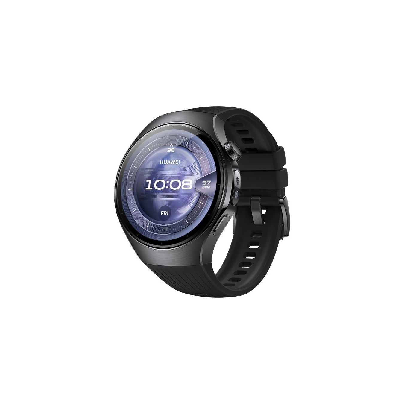 Huawei Watch 5 - Rates-L19F - Characteristics (Color: Black, Strap: Fluoroelastomer) — Buy in Cyprus with Fast Delivery