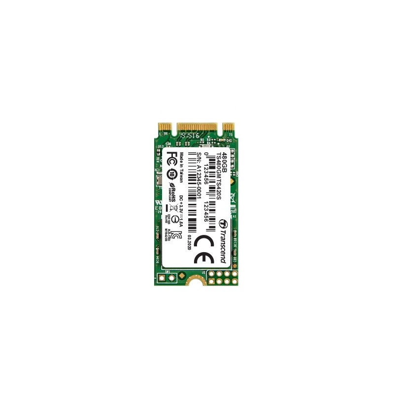 Buy TRANSCEND 480GB M.2 2242 SATA3 SSD B+M Key TLC - M.2 2242, SATA3, TLC NAND in Cyprus, Nicosia, Limassol, Larnaka, Pafos