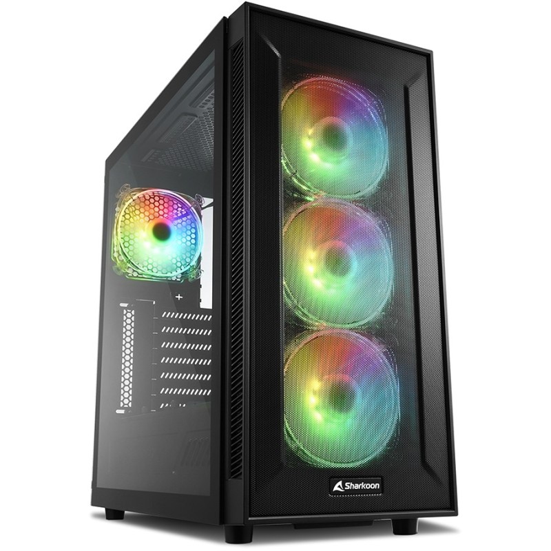 Buy Sharkoon TG6M RGB ATX 1xGlas Black - TG6M - Mid-Tower PC Case with RGB Lighting in Cyprus, Nicosia, Limassol, Larnaka, Pafos
