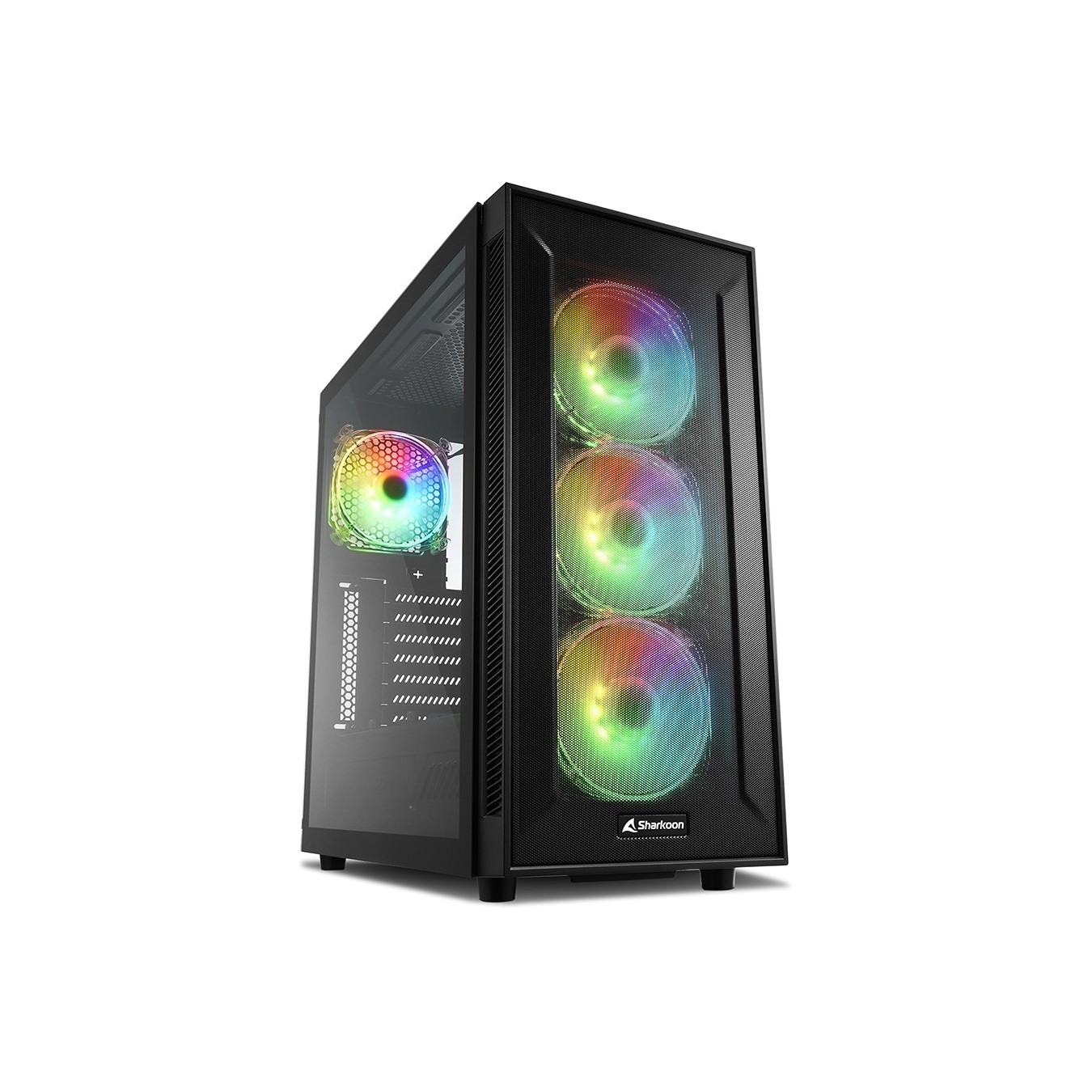 Sharkoon TG6M RGB ATX 1xGlas Black - TG6M - Mid-Tower PC Case with RGB Lighting — Buy in Cyprus with Fast Delivery