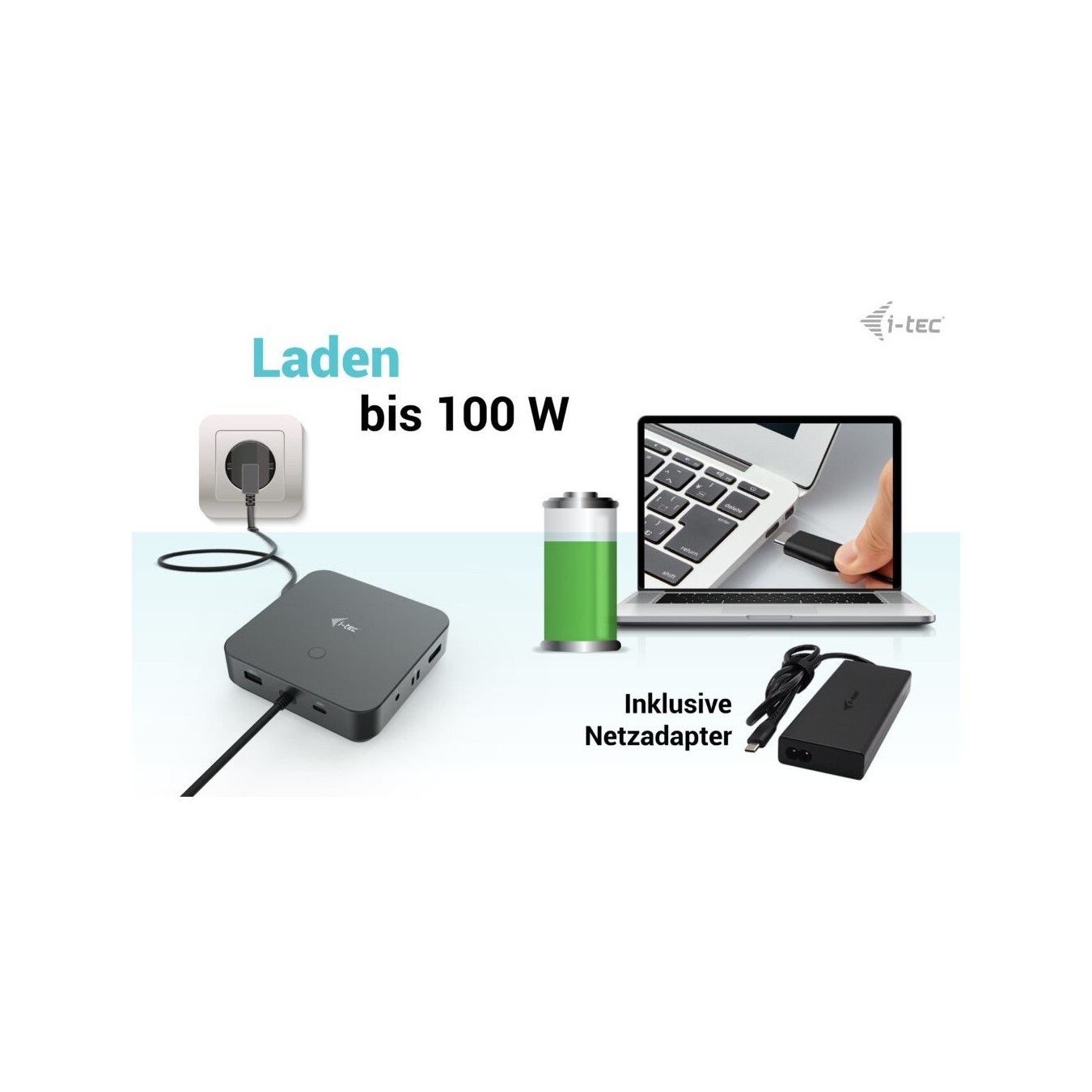 D I-TEC USB-C HDMI+2X DP Dock Charger - PD 100W USB-C Alt-Mode — Buy in Cyprus with Fast Delivery