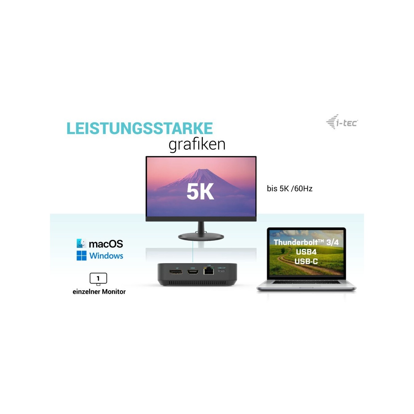 D I-TEC USB-C HDMI+2X DP Dock Charger - PD 100W USB-C Alt-Mode — Buy in Cyprus with Fast Delivery