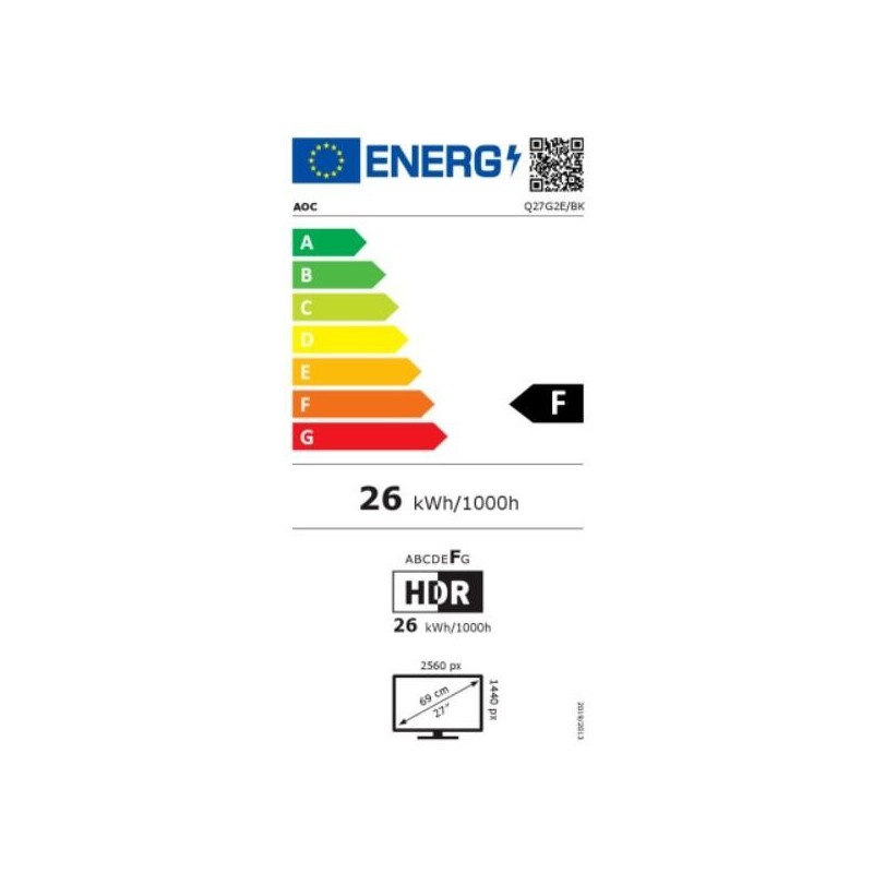 Buy AOC Gaming G2 - Q27G2E - 27-inch QHD 2560x1440, 155Hz, 1ms, DP/HDMI, Black/Red in Cyprus, Nicosia, Limassol, Larnaka, Pafos
