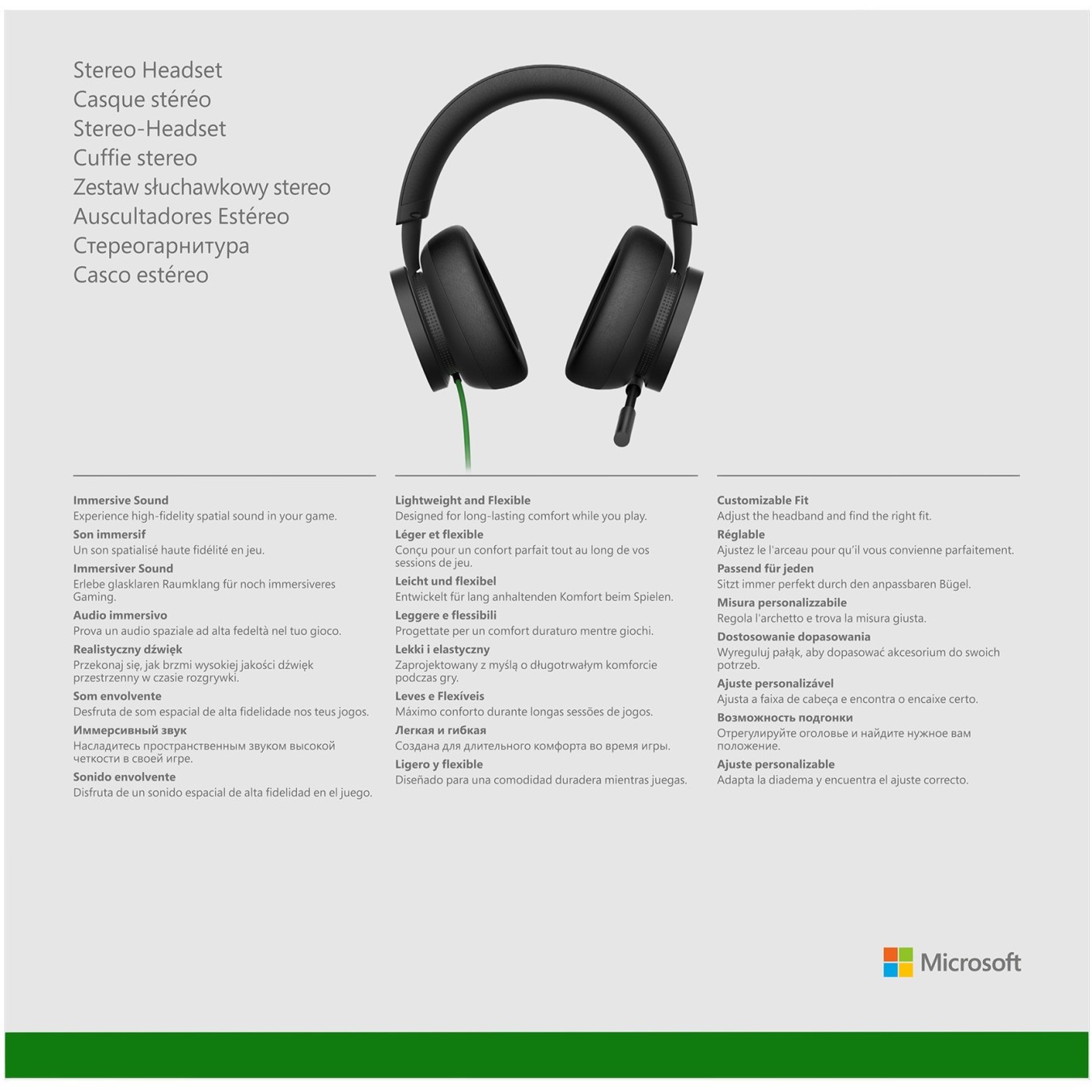 MICROSOFT XBOX Stereo Headset Black - Characteristics (Color: Black) — Buy in Cyprus with Fast Delivery