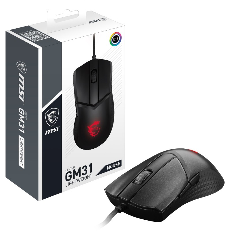 Buy MSI Clutch GM31 wired gaming mouse - GM31 - (Black) in Cyprus, Nicosia, Limassol, Larnaka, Pafos