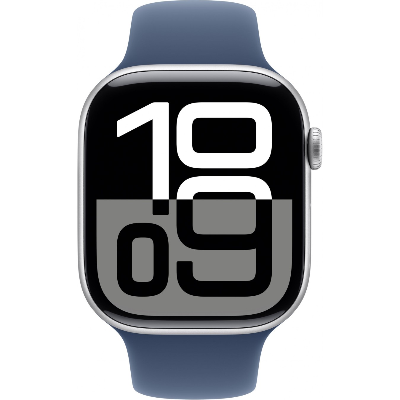 Apple Watch Series 10 GPS + Cellular 46mm Silver Aluminium Case with Denim Sport Band - Size S/M