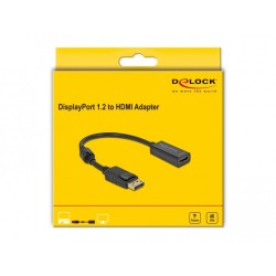 Buy DELOCK DisplayPort 1.2 to HDMI Adapter - 4K Passive, Black in Cyprus, Nicosia, Limassol, Larnaka, Pafos