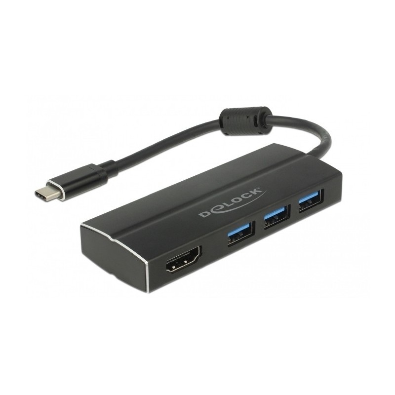 Buy DELOCK USB 3.1 Gen 1 USB-C to 3x USB 3.0 Type-A Hub + 1x HDMI DP Alt Mode 4K... in Cyprus, Nicosia, Limassol, Larnaka, Pafos