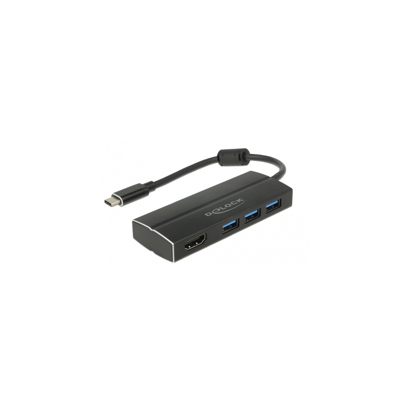 DELOCK USB 3.1 Gen 1 USB-C to 3x USB 3.0 Type-A Hub + 1x HDMI DP Alt Mode 4K 30 Hz — Buy in Cyprus with Fast Delivery