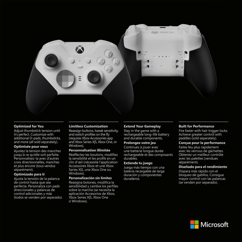 Buy MICROSOFT XBOX Elite Controller Series 2 Core Edition White - Color: White in Cyprus, Nicosia, Limassol, Larnaka, Pafos