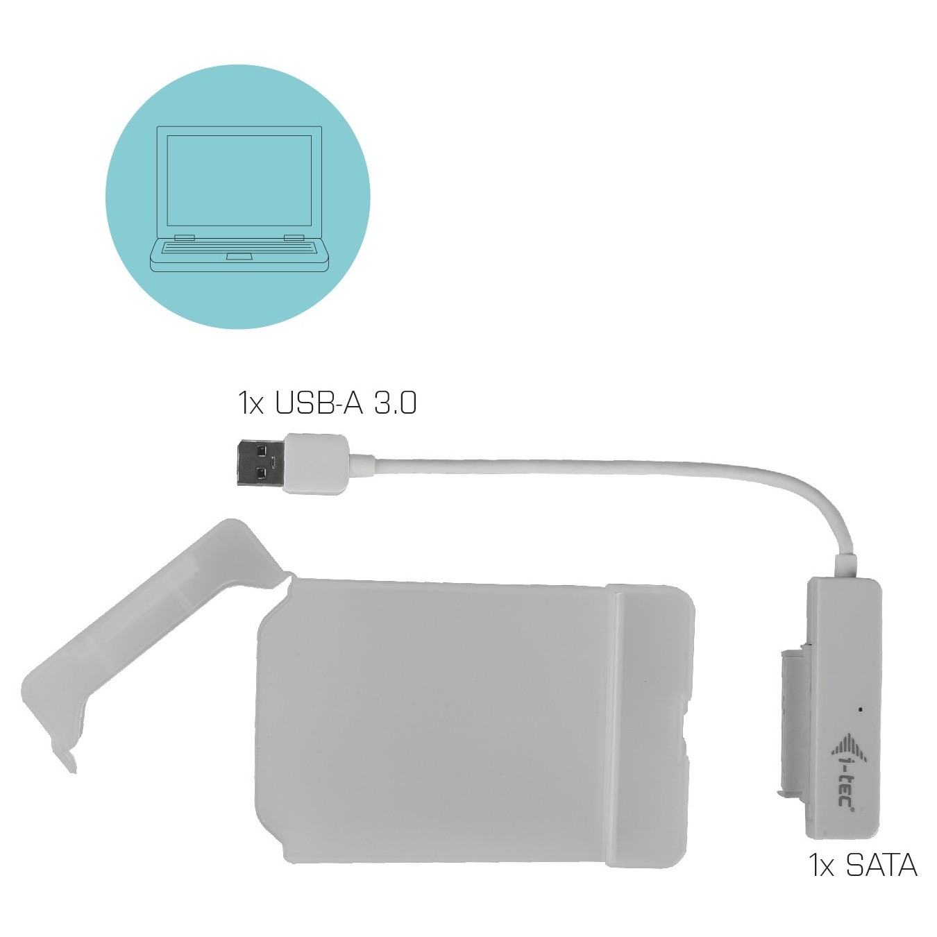I-TEC USB External Case 2.5IN - 2.5 SATA Drive Enclosure, USB Interface — Buy in Cyprus with Fast Delivery