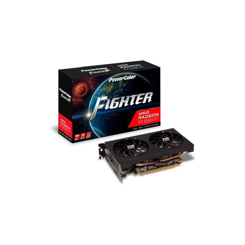 Buy RX 6500XT 4GB PowerColor Fighter Radeon GDDR6 - RX 6500XT - Open-air, 4GB GDDR6 in Cyprus, Nicosia, Limassol, Larnaka, Pafos