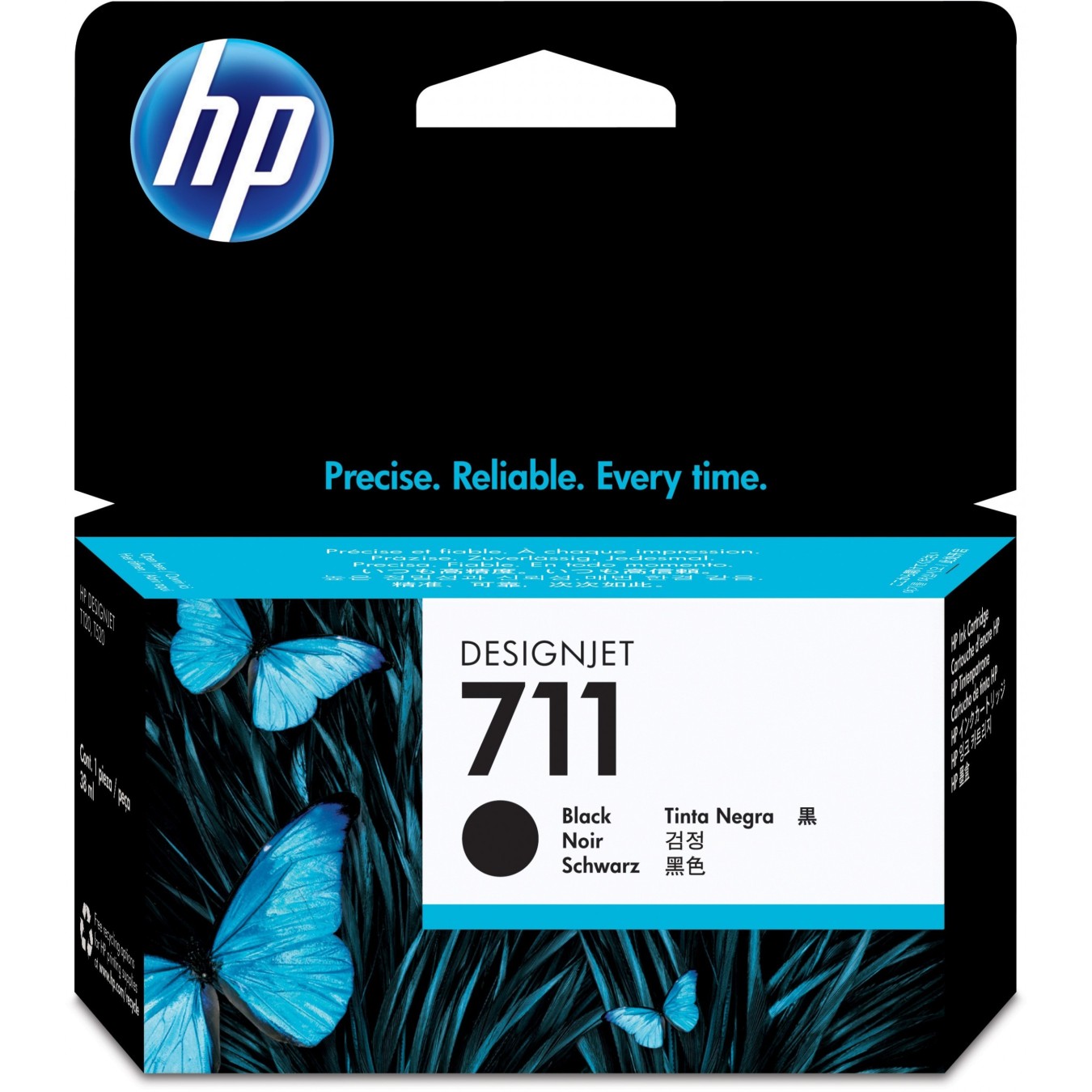 HP 711 Original Ink Cartridge Black Standard Capacity 38ml 1-pack - 711 - Black, 38ml, Original