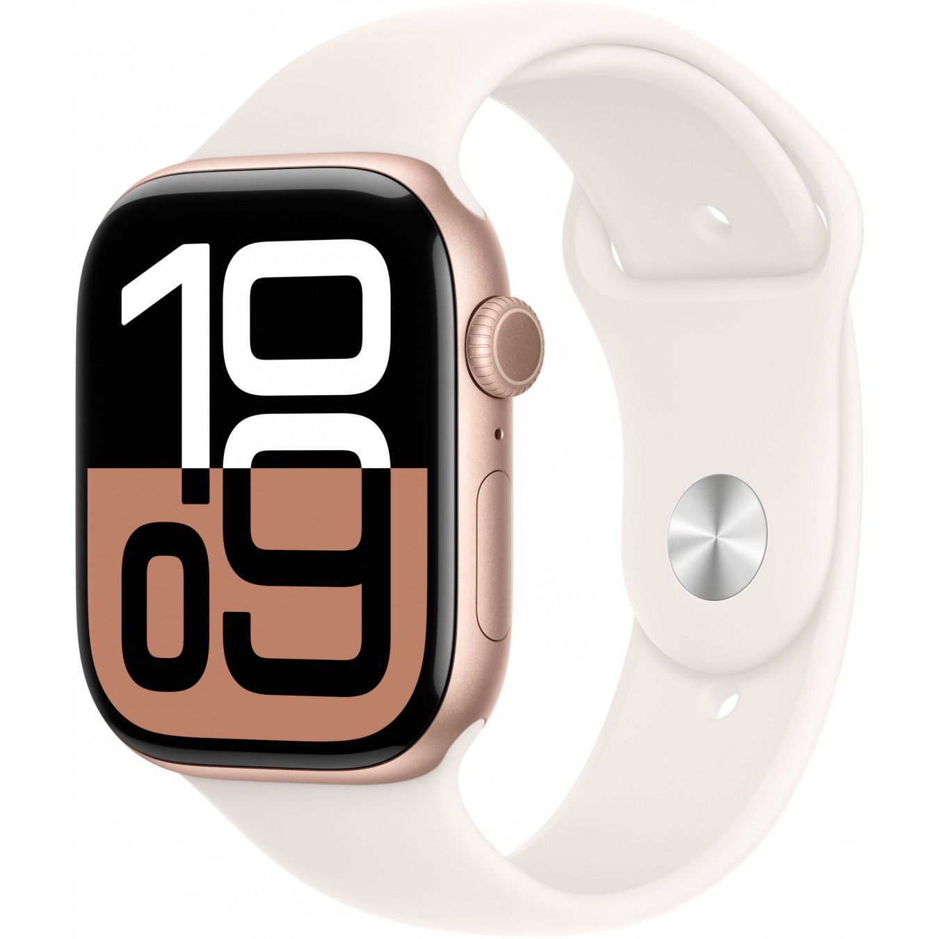Apple Watch Series 10 - 46mm Rose Gold Aluminum with Light Blush Sport Band - GPS + Cellular