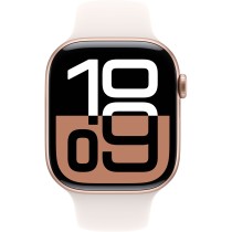 Apple Watch Series 10 - 46mm Rose Gold Aluminum with Light Blush Sport Band - GPS + Cellular