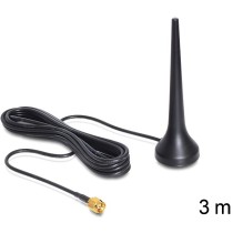 DELOCK GSM/UMTS Sixband Antenna SMA 2 dBi Omnidirectional with Magnetic Stand - Characteristics (Color: Black)
